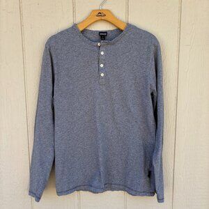 Patagonia Long-Sleeved Daily Henley Mens Medium Gray Outdoor Gorpcore Minimalist